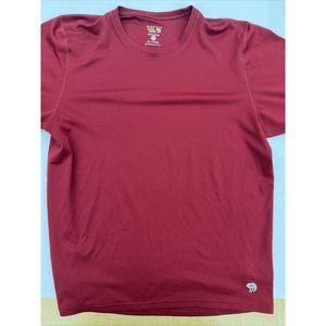 Mountain Hardwear Shirt Mens Large Red Performance Outdoor Hiking Tee (S1)